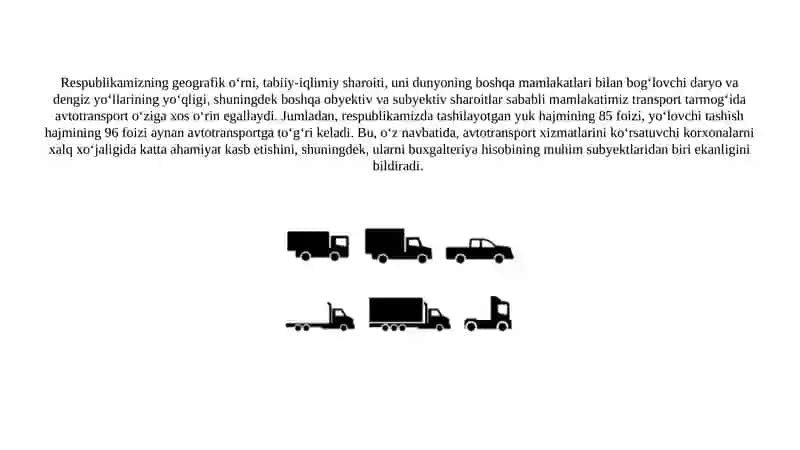 Avtotransport korxonalarida auditining ma’lumot manbalari, vazifalari tashkil qilish asoslari 3