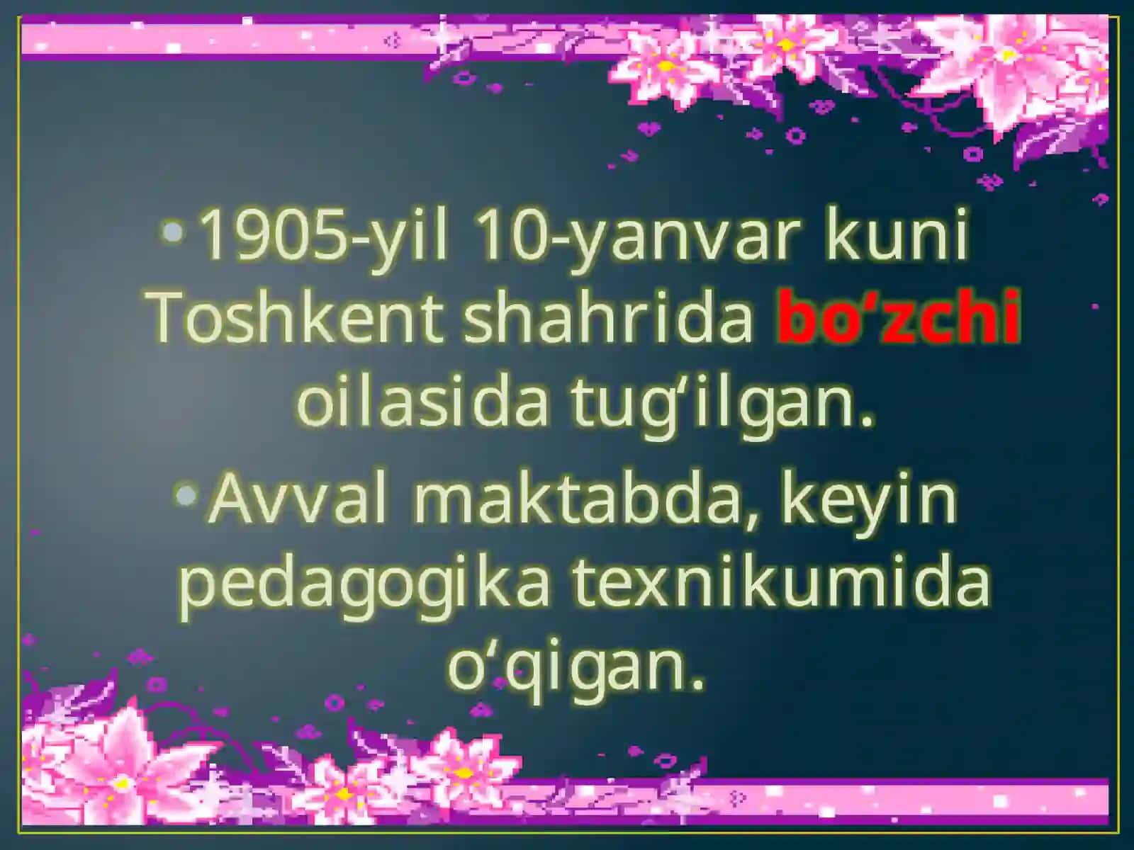 5-sinf Adabiyot fanidan Oybek Fanorchi ota hikoyasi dars taqdimoti 3