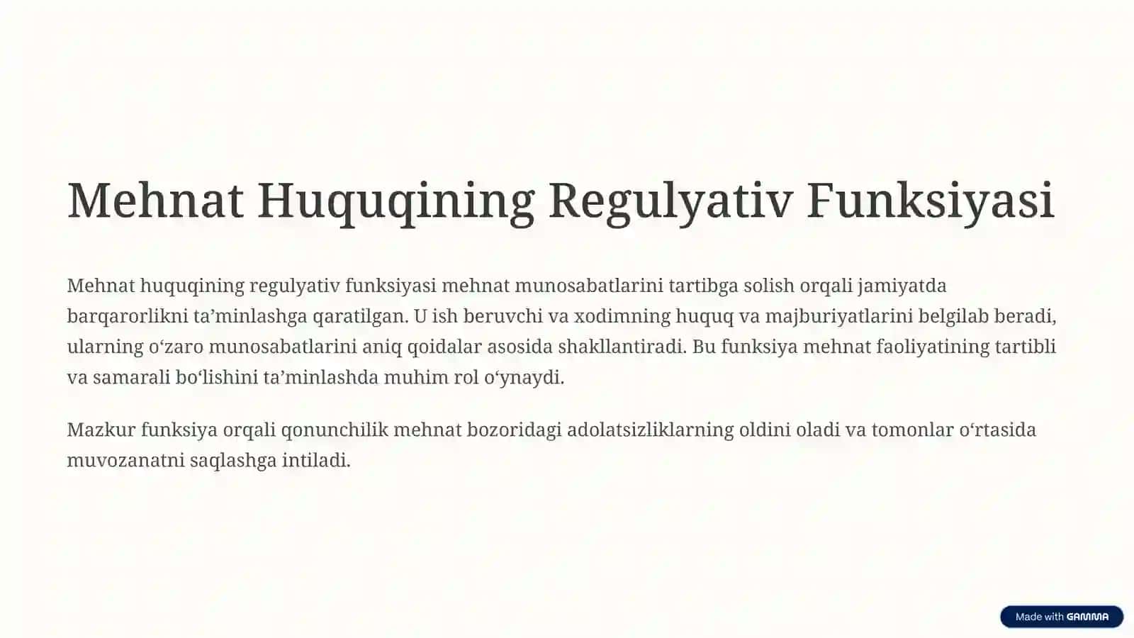 Mehnat Huquqining Asoslari Predmet, Funksiyalar va Tamoyillar 3