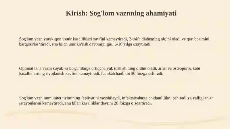 Sog'lom vazn uchun to'g'ri ovqatlanish asoslari 3
