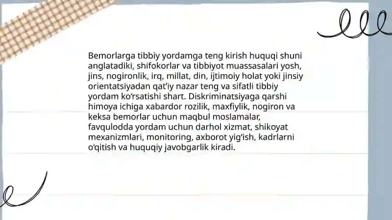 Bemorlarning fuqarolik huquqlarini himoya qilinishi 3
