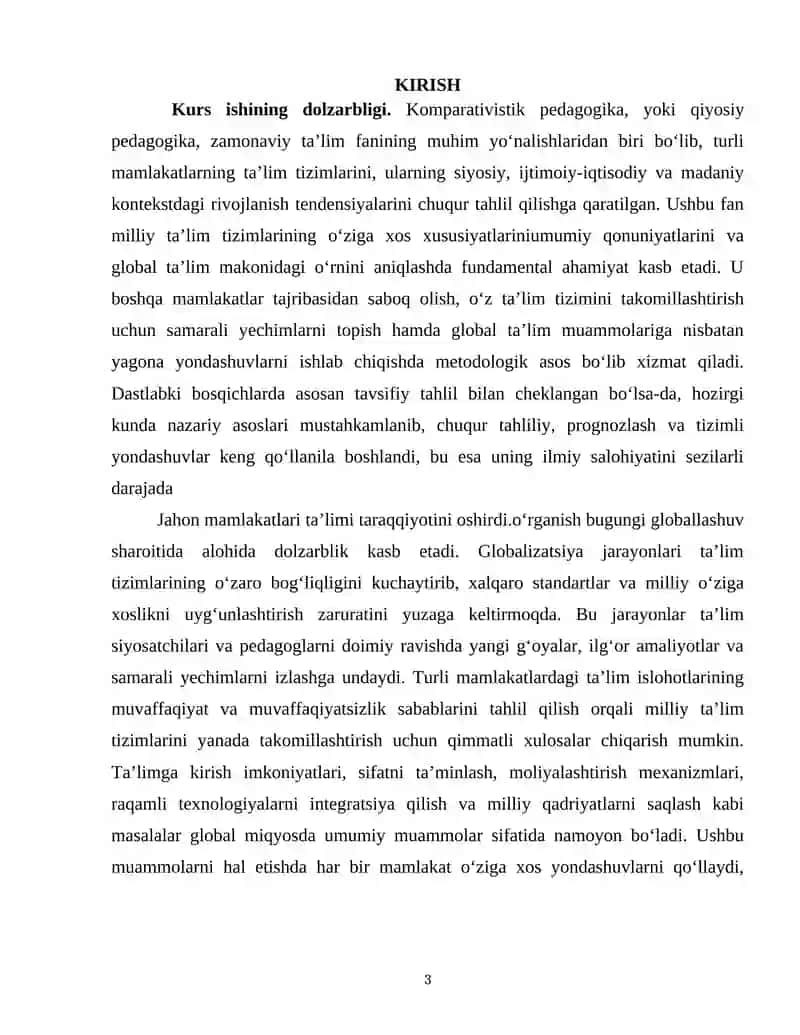 JAHON MAMLAKATLARI TA’LIMI TARAQQIYOTINING AYRIM MASALALARI 3