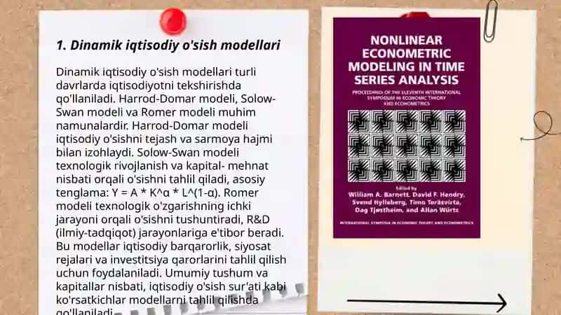 Dinamik iqtisodiy o'sish modellari 3