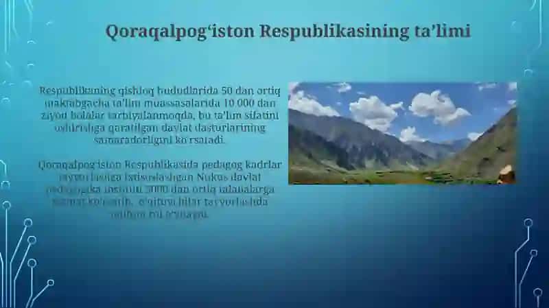 Qoraqalpog'iston Respublikasining ta’limi 3