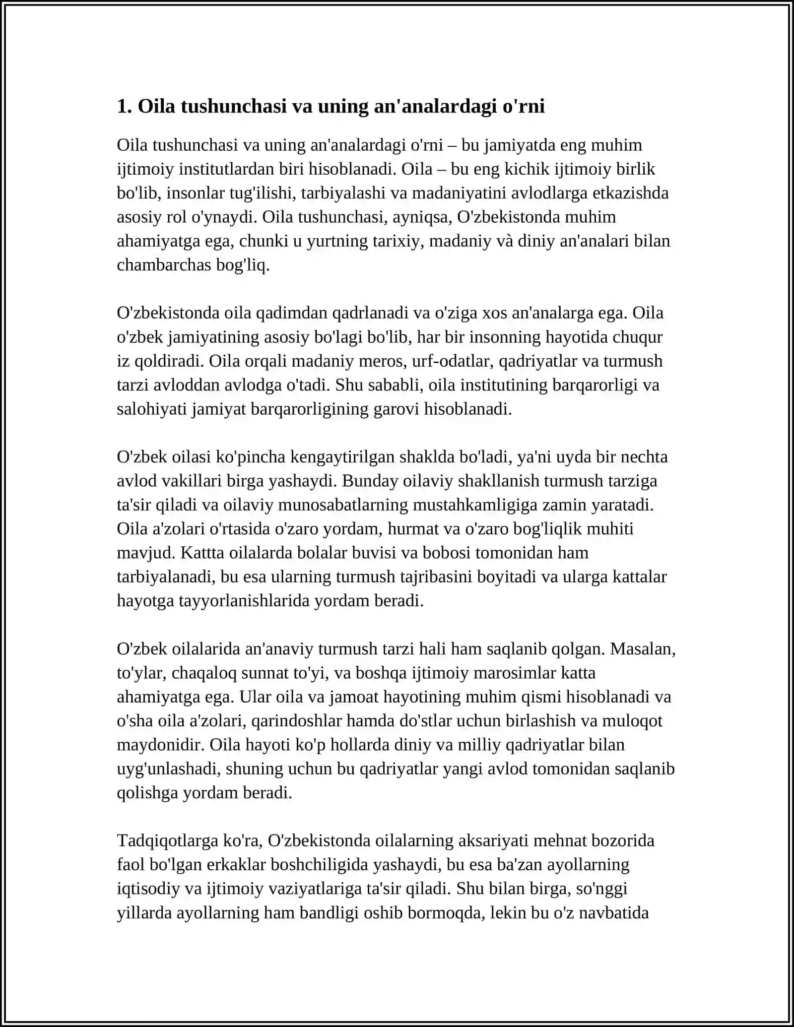 "AN'ANAVIY OILA- TURMUSH MAROSIMLARI XALQ MADANIYATINING FENOMENI" 3