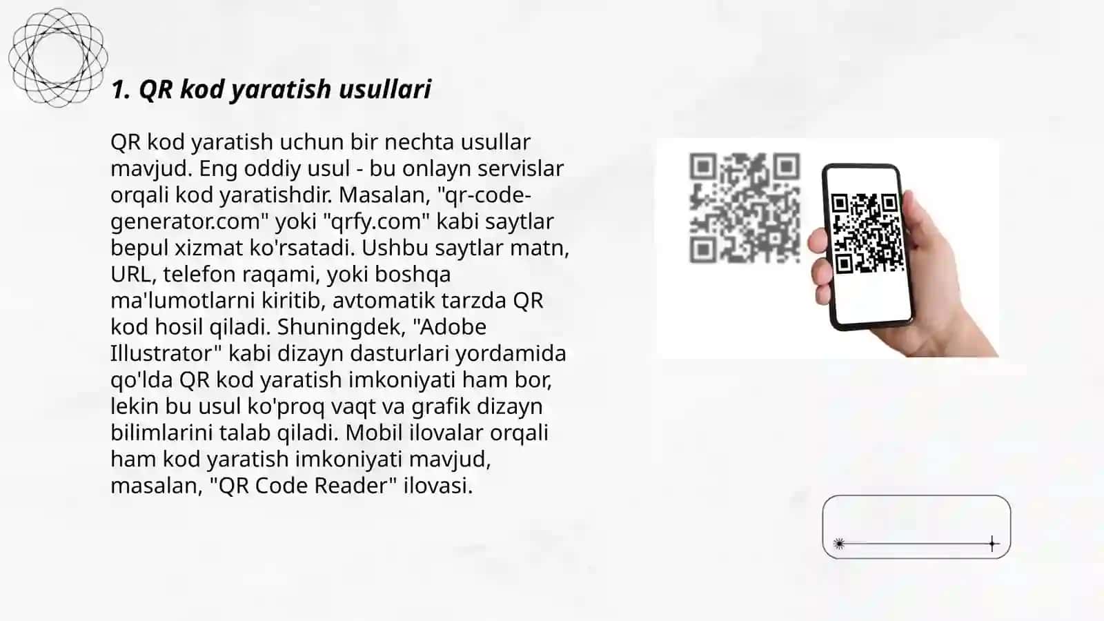 Qr kod bilan ishlash 3