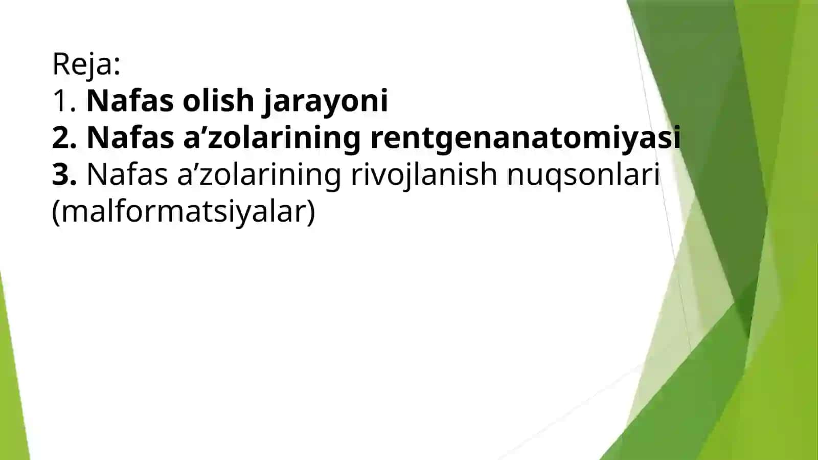 Nafas olish jarayoni. nafas olish aʼzolarining rentgenanatomiyasi va rivojlanish nuqsonlari 3