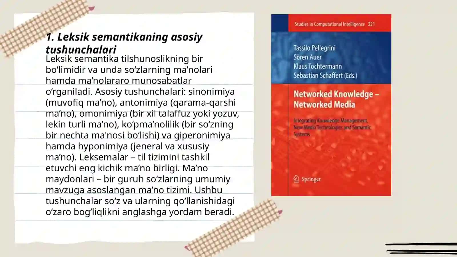 Leksik semantik sistemalar 3