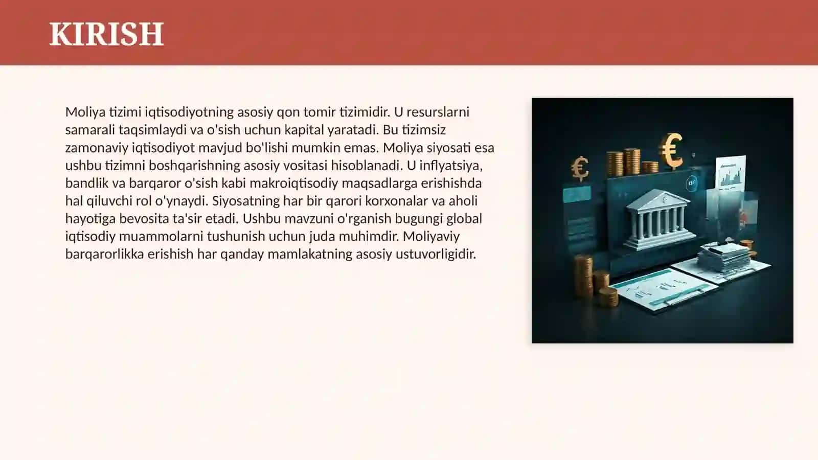 MOLIYA TIZIMI VA MOLIYAVIY SIYOSAT 3