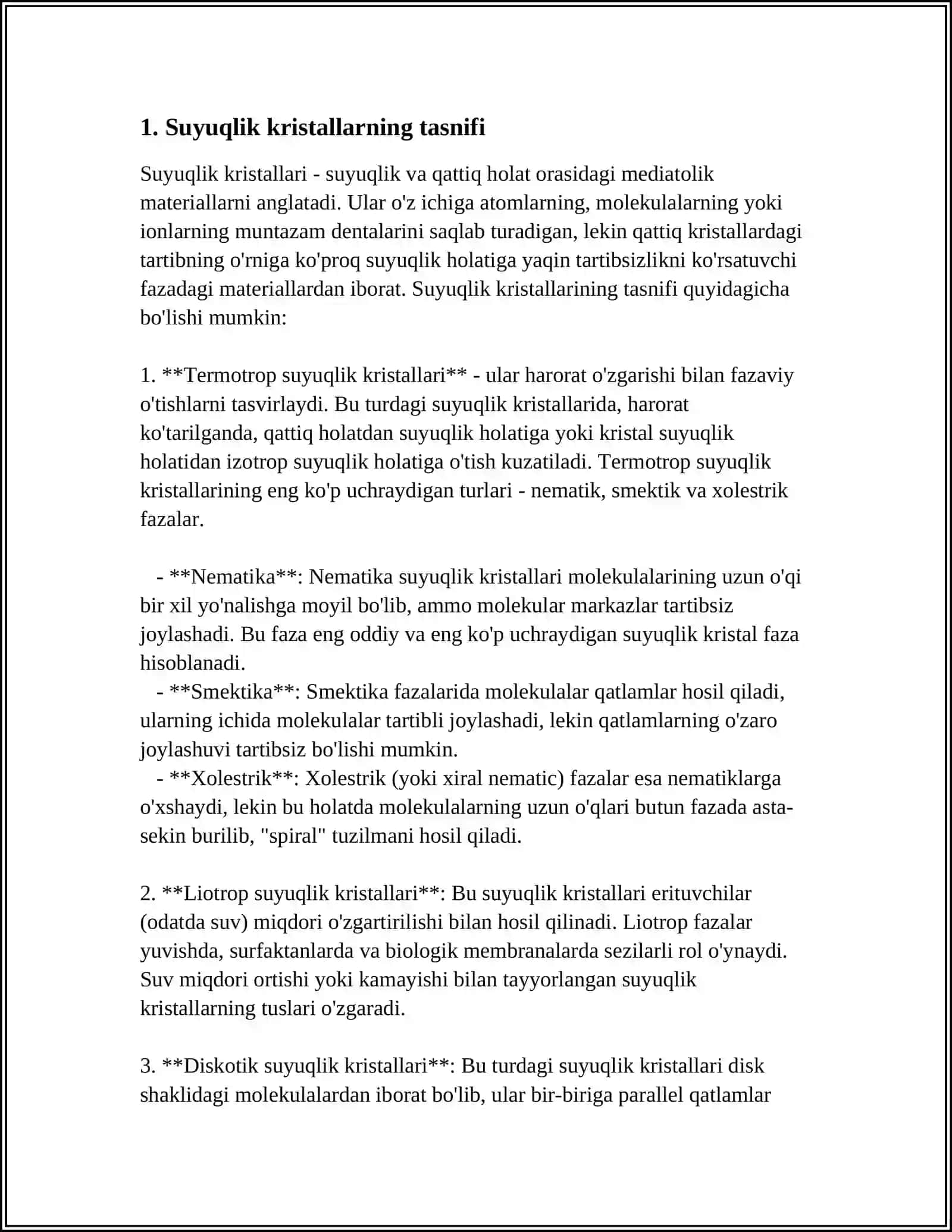 SUYUQLIK KRISTALLAR VA ULARNINGFXUSUSIYATLARI 3