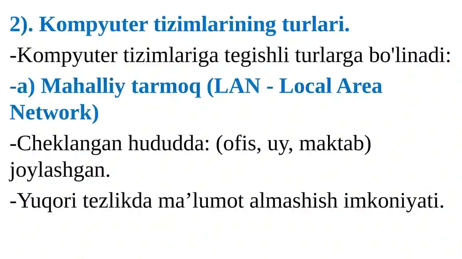 Kompyutertarmoqlarining rivojlanish bosqichlari 3