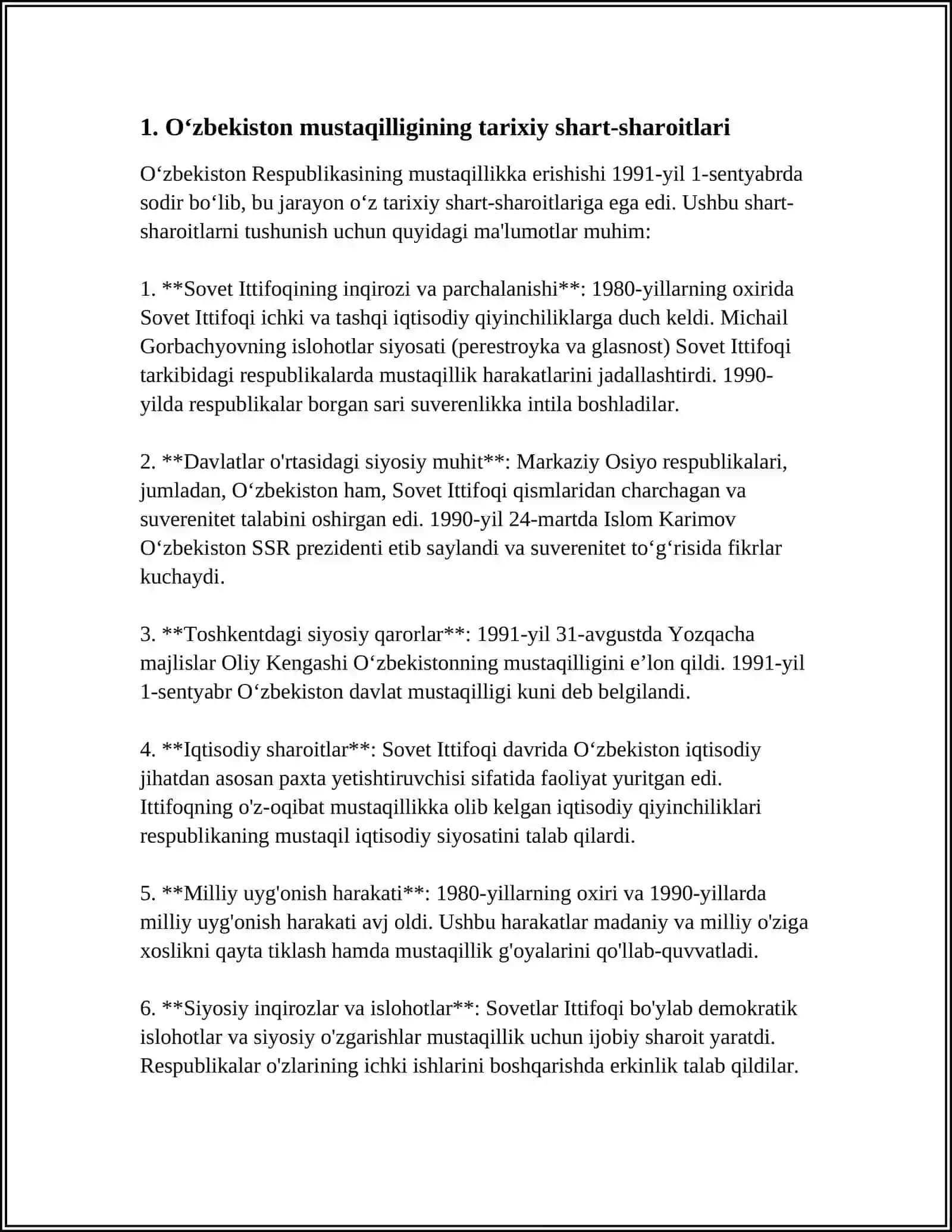 ÒZBEKISTONDA MUSTAQILLIK ĢOYALARINING TARIXIY ASOSLARI 3