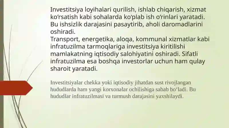 Investitsiya faoliyatini rivojlantirishda investitsiya muhitining o‘rni 3