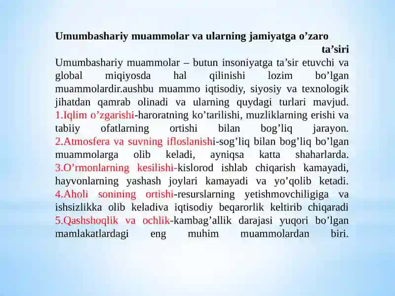 Umumbashariymuammolar 3