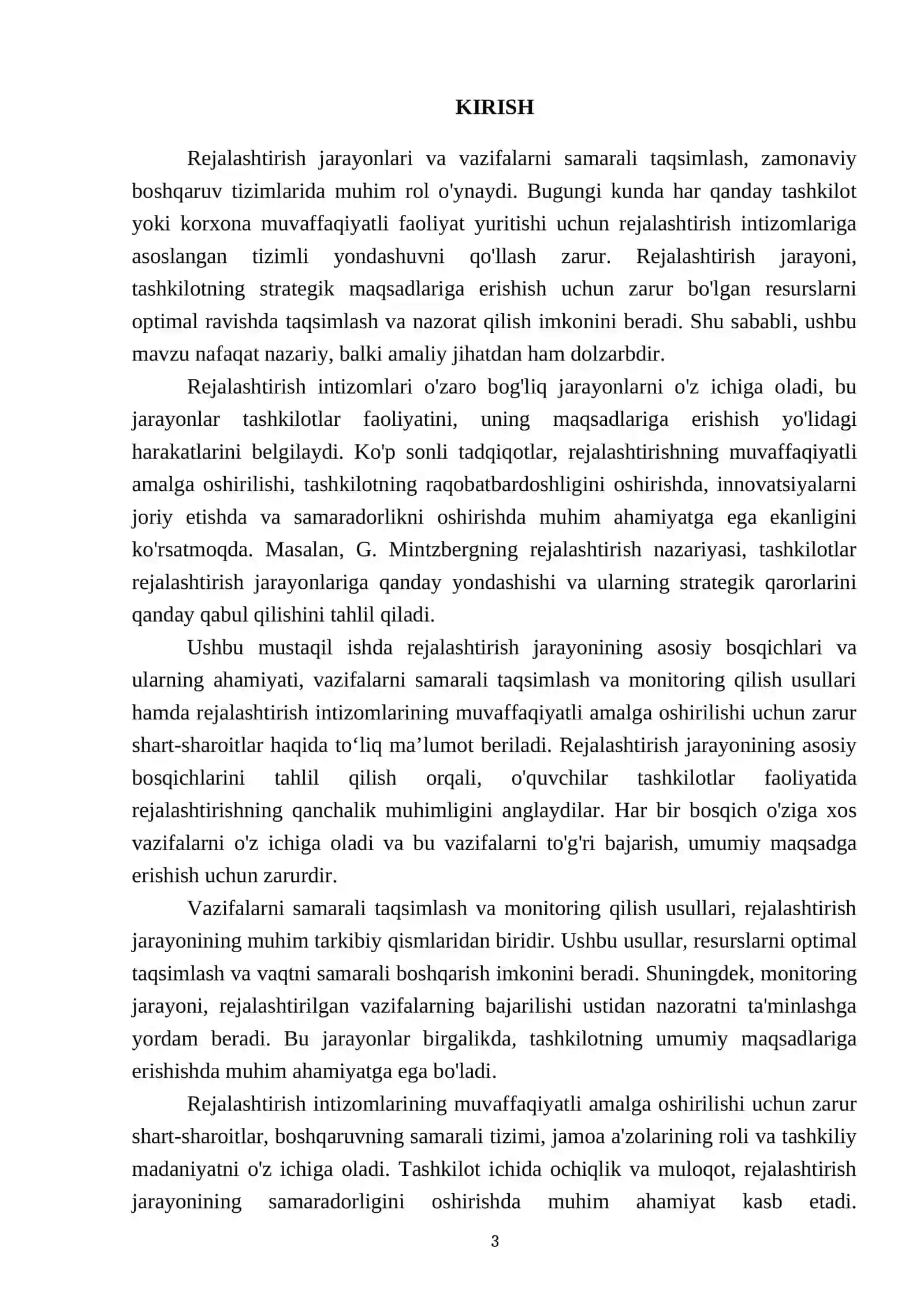 Jarayon va vazifalarni rejalashtirish va jo‘natish (Rejalashtirish intizomlari) 3