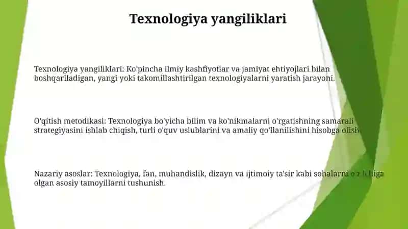 Texnologiya va uning oʻqitish metodikasining nazariy va amaliy asoslari 3