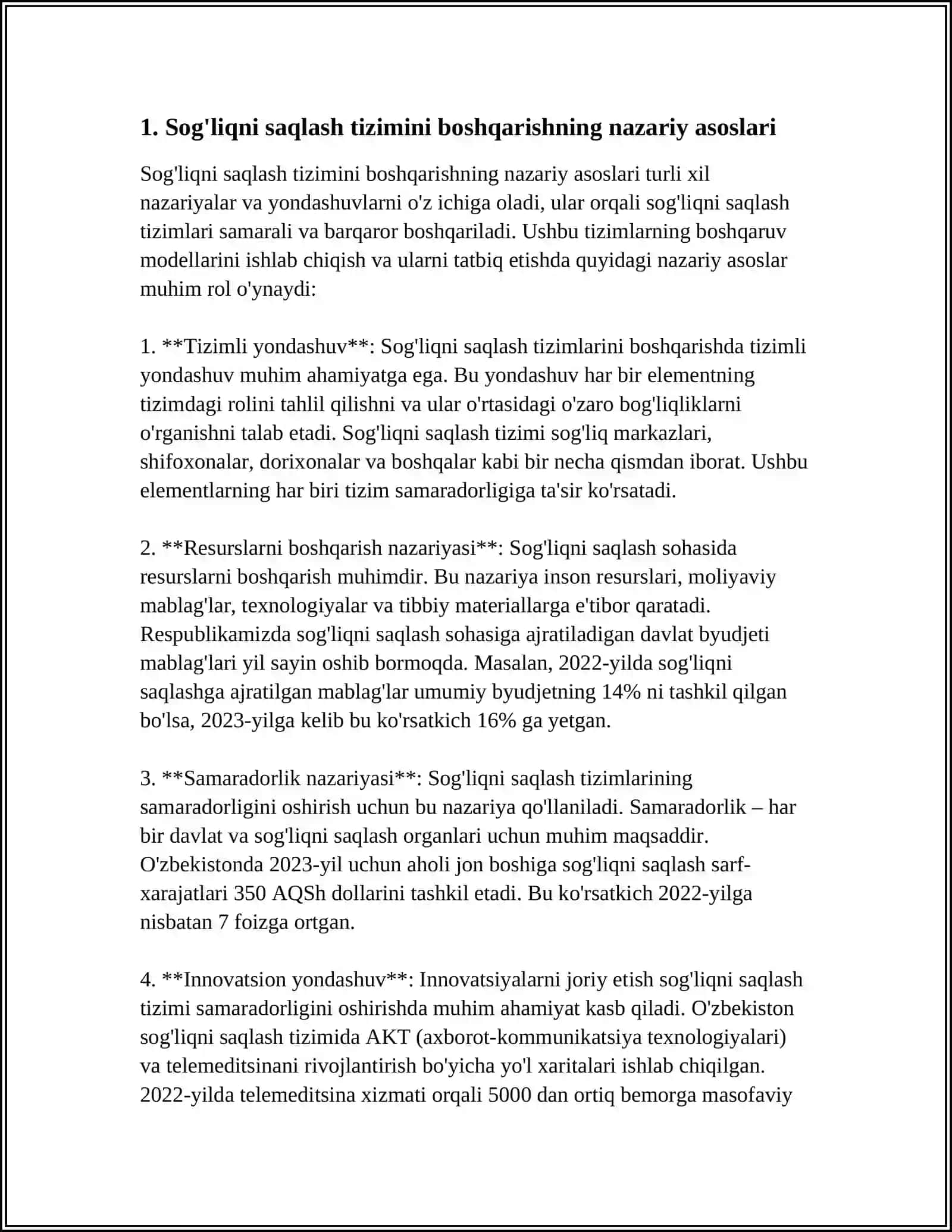 SOGIIQNI SAQLASHDA BOSHQARUV (MENEJMENT) ASOSLARI 3