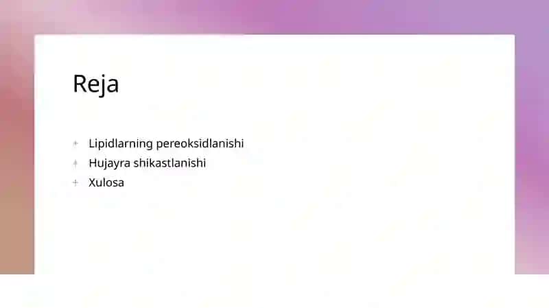 Lipidlarning peroksidlanishi: Asosiy jarayonlar va mexanizmlar 3