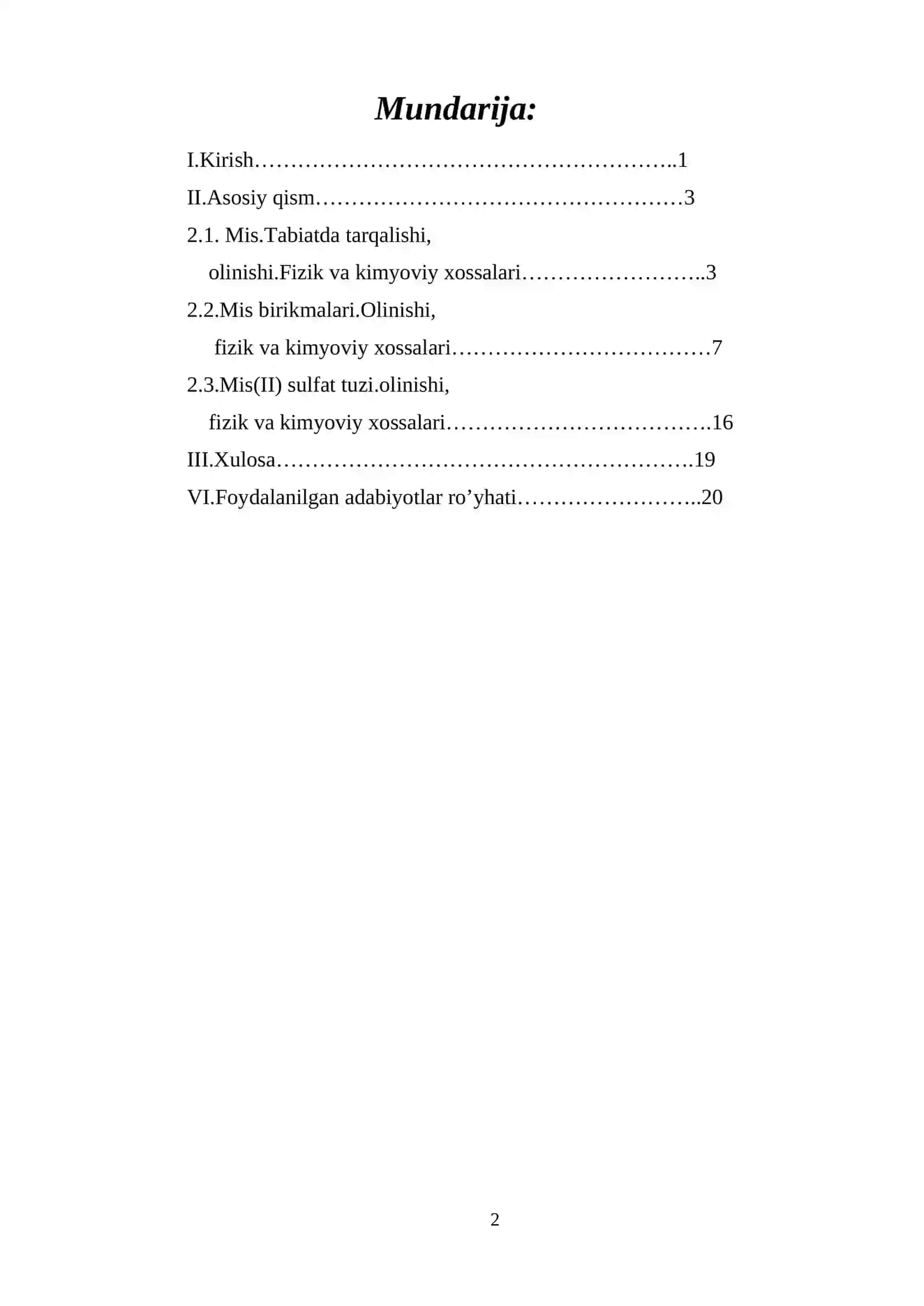 Mis (II) sulfat tuzi. Olinishi va xossalari 3