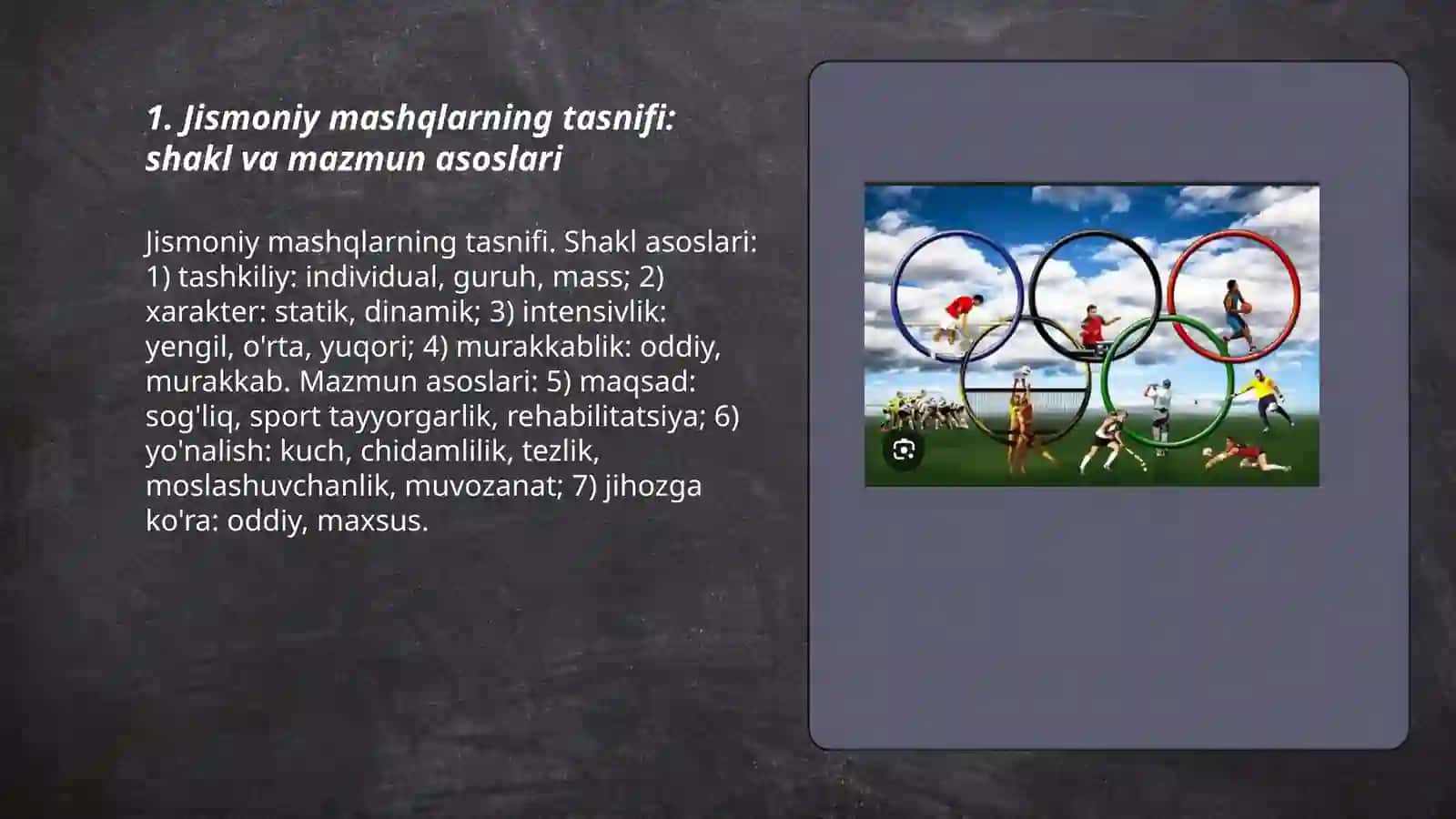 Jismoniy mashqlarning shakli va mazmuni 3