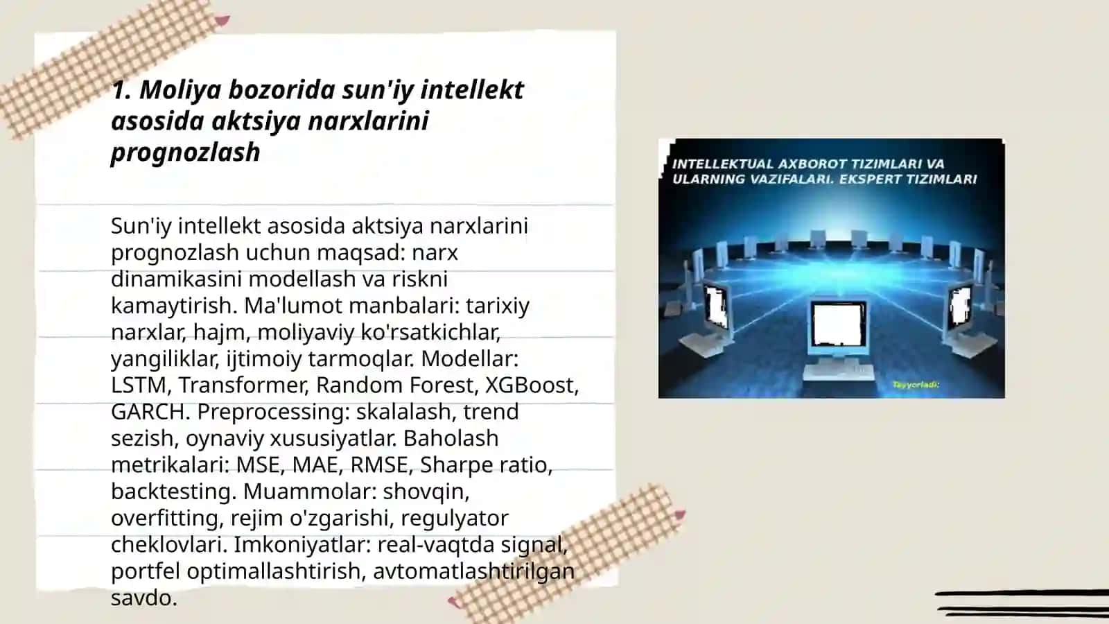 Moliya Bozorida Sun'iy Intellekt Asosida Aktsiya Narxlarini Prognozlash 3