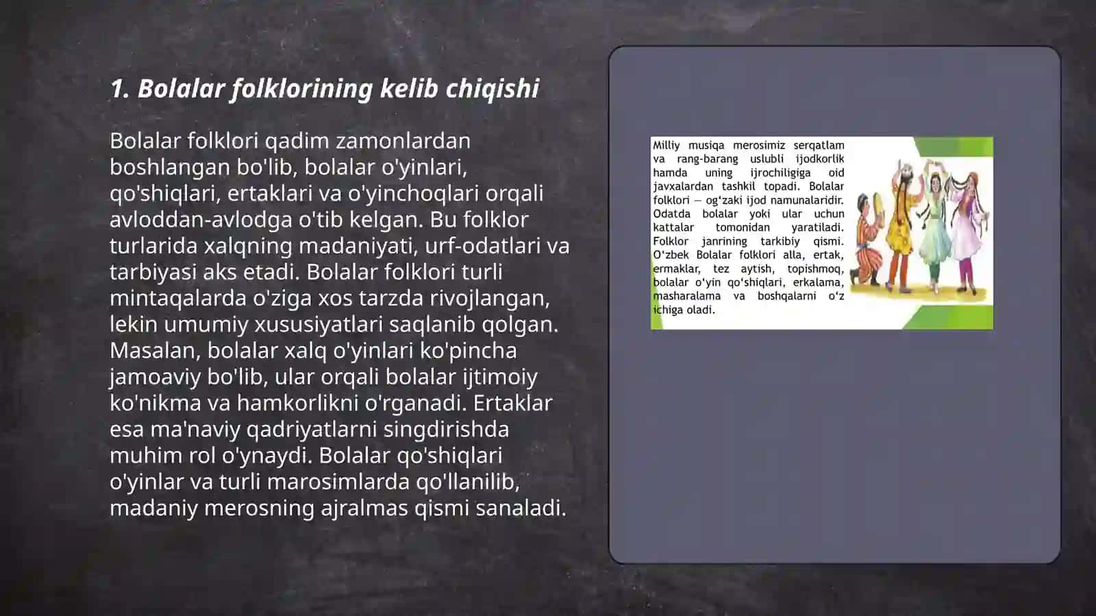 BOLALAR FOLKLORI VA ULARNING TALQINLARI, BADIIY XUSUSIYATLARI 3