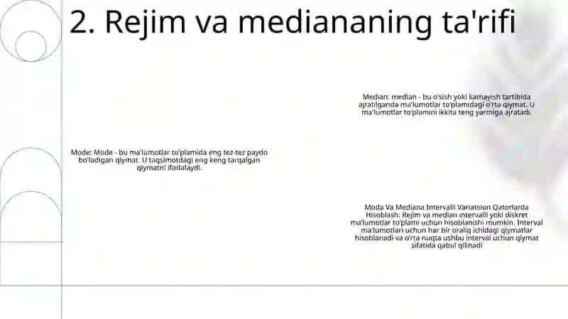 Moda Va Mediana Intervalli Variatsion Qatorlarda Hisoblash 3