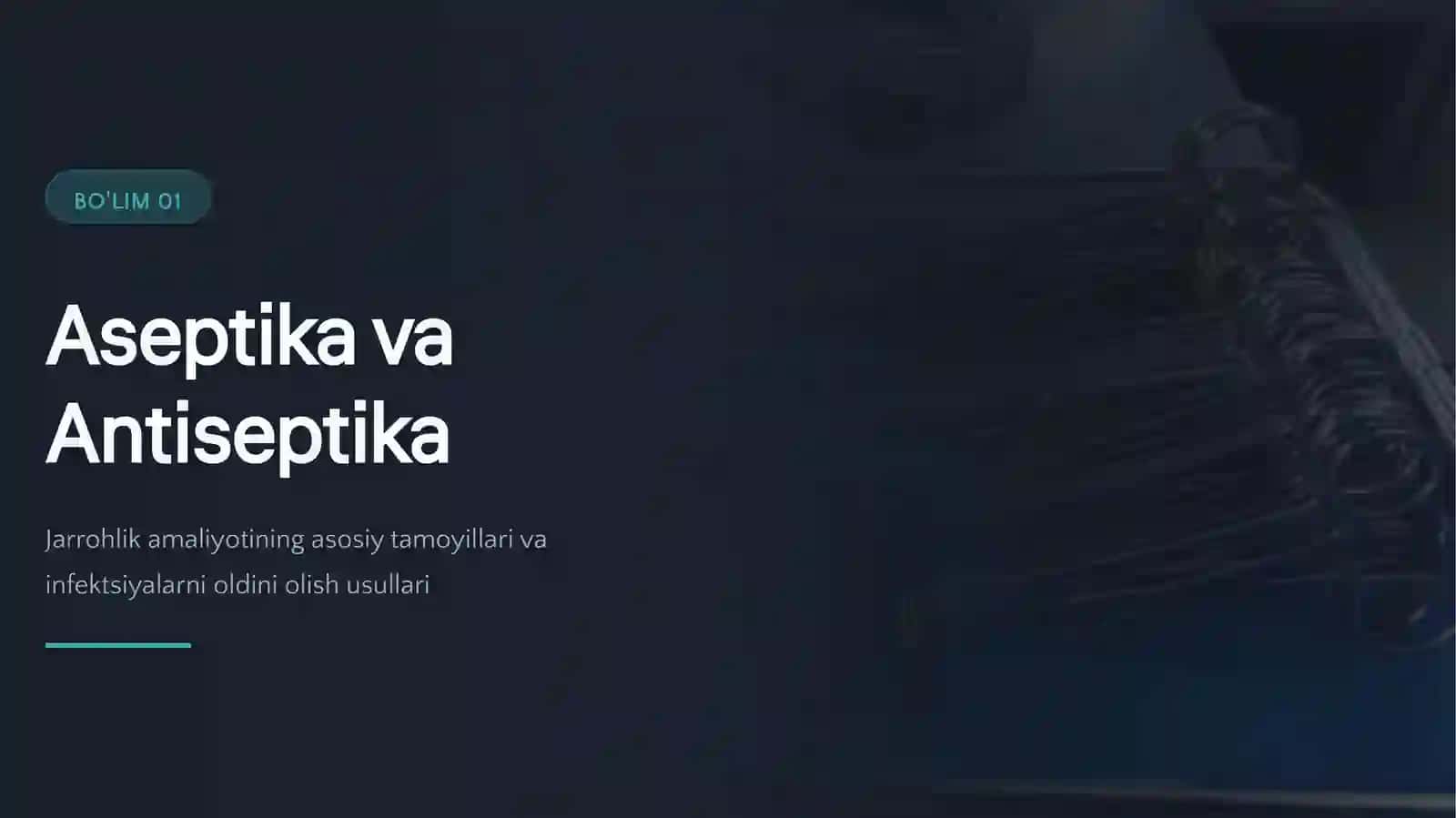 Aseptika va antiseptika jarroxlik choklari birlamchi va ikkilamchi jarohatlar 3