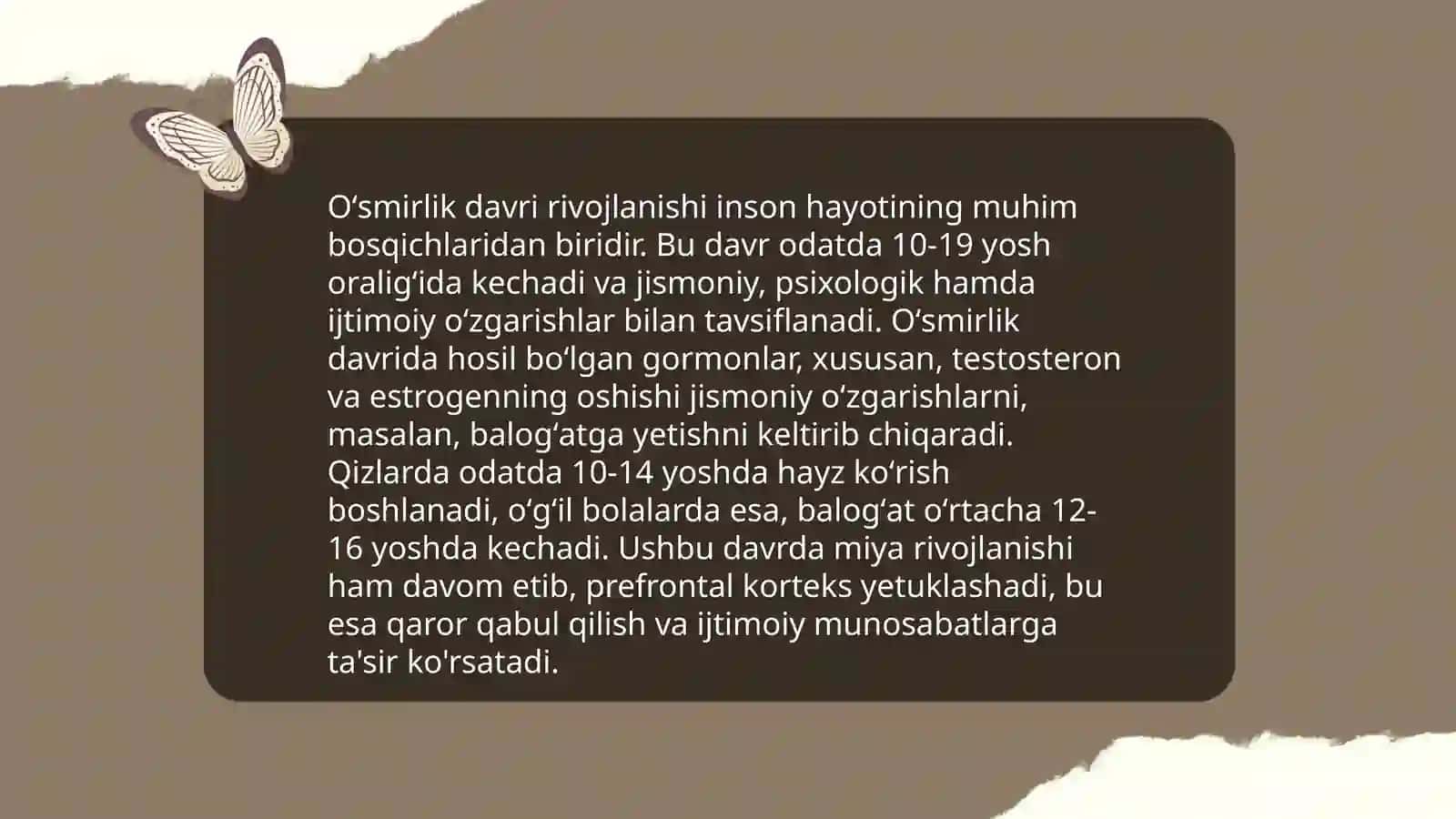 Oʻsmirlik,ilk oʻspirinlik yoshi davrida psixik rivojlanish xususiyatlari 3