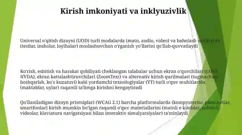 Universal o'qitish dizayni (UOD) 3