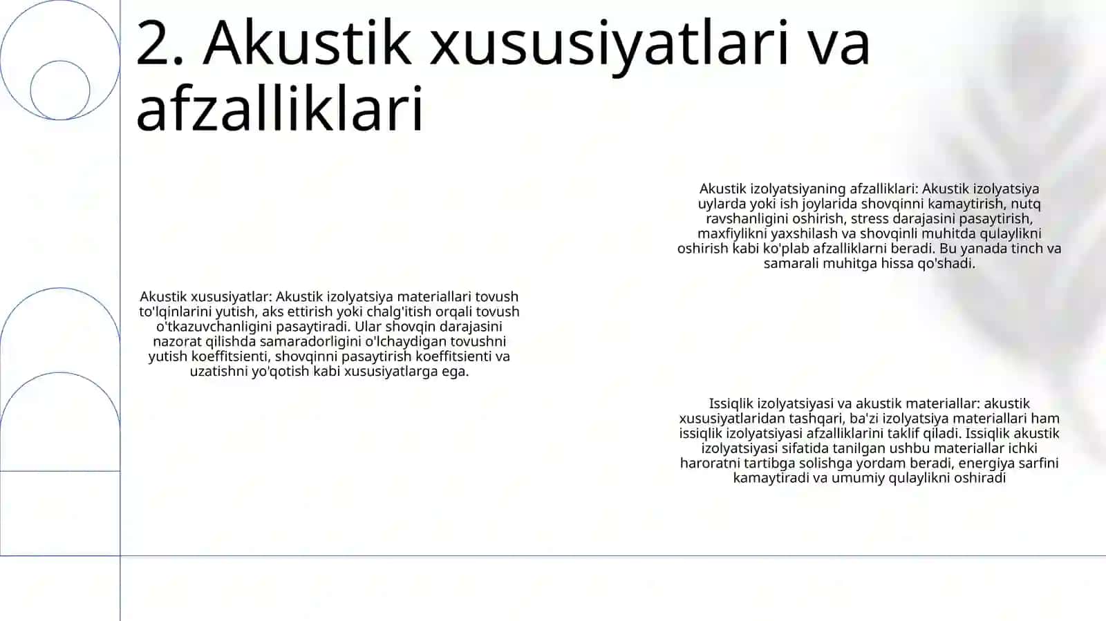 Issiqlik Izolyatsiyalovchi Akustik Materiallar 3