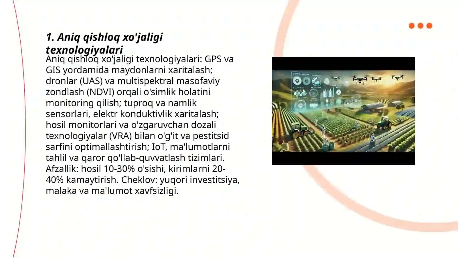 Aniq qishloq xo'jaligi texnologiyalari 3
