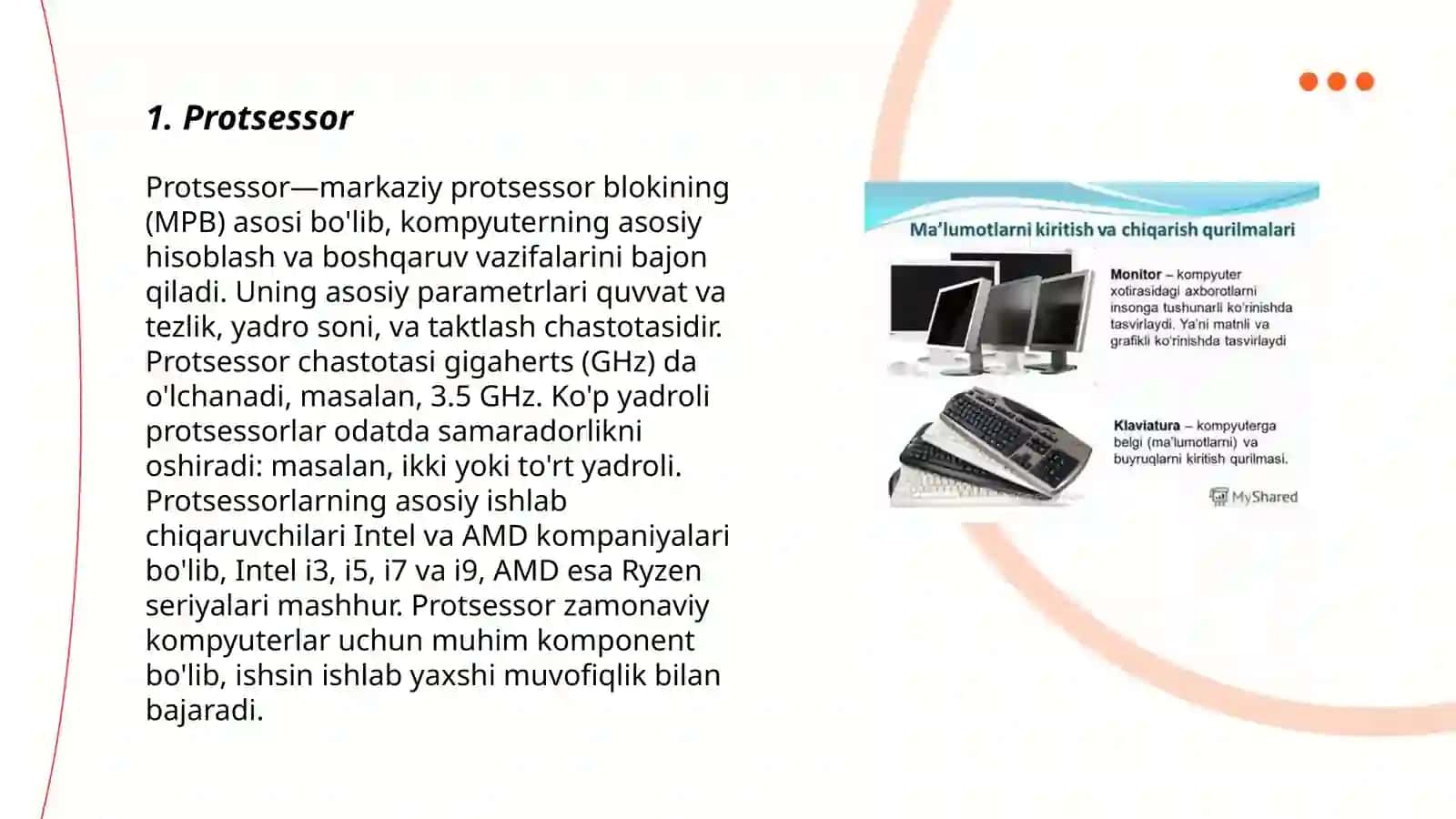 Kompyuterning asosiy qurilmalari haqida MA’LUMOT 3