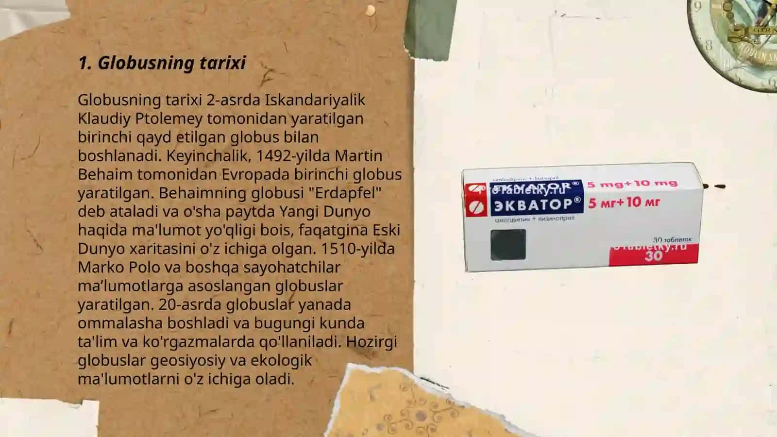 Globus va ekvator haqida ma’lumot 3