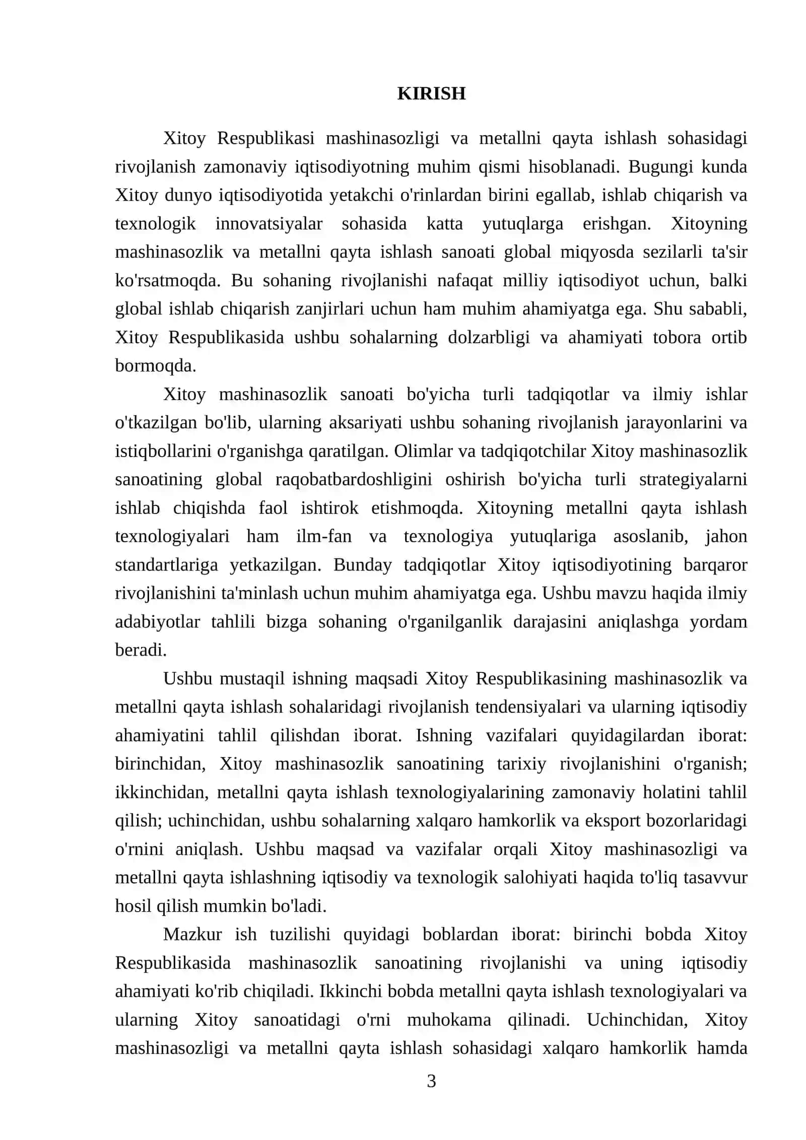 Xitoy Respublikasi mashinasozligi va metallni qayta ishlash 3