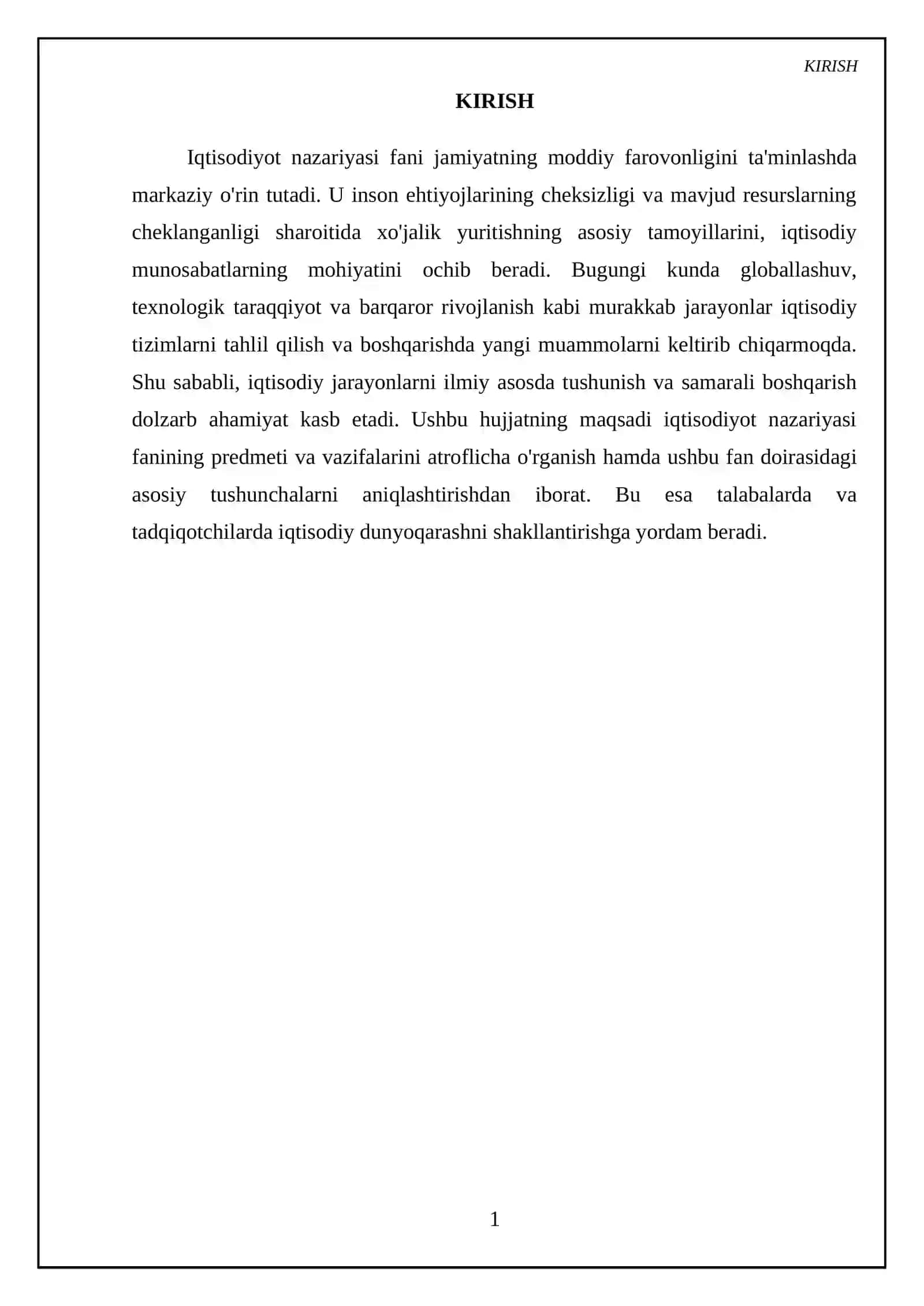 Iqtisodiyot nazariyasi fanining predmeti va vazifalari 3