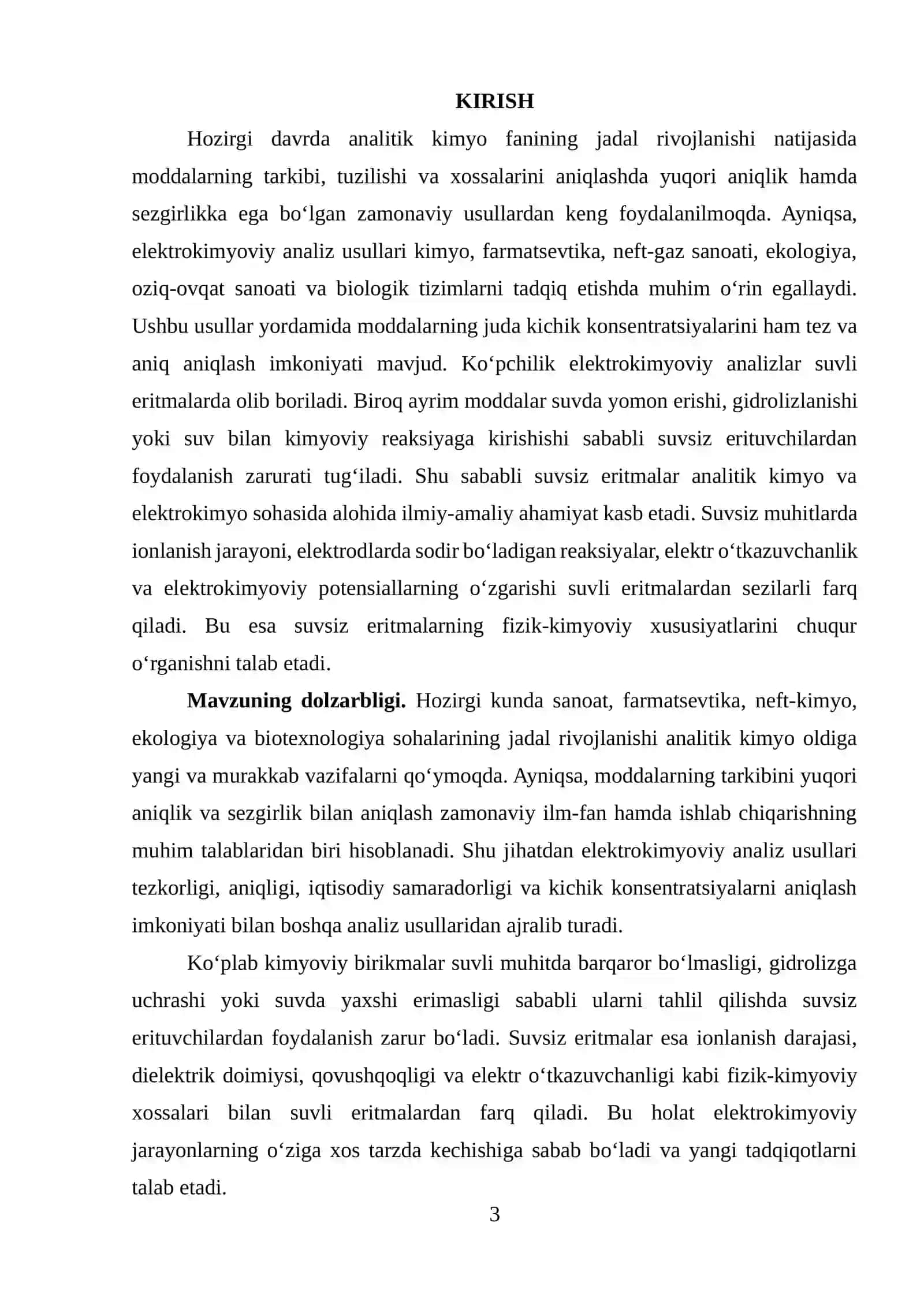 Suvsiz eritmalarning elektr kimyoviy analiz usullarida qo‘llanilishi 3