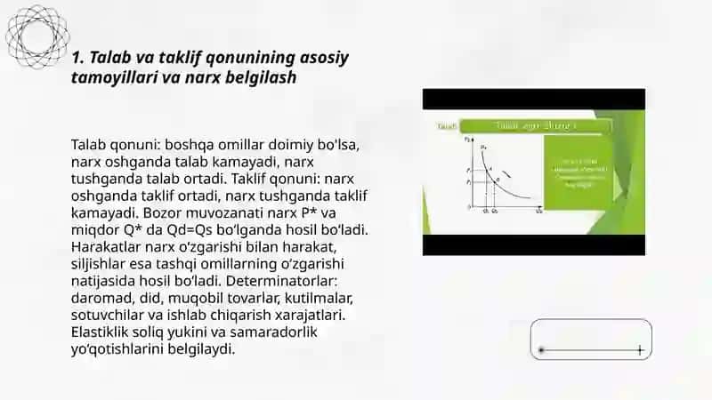 Talab va taklif qonuniga kora narx belgilash usullari 3