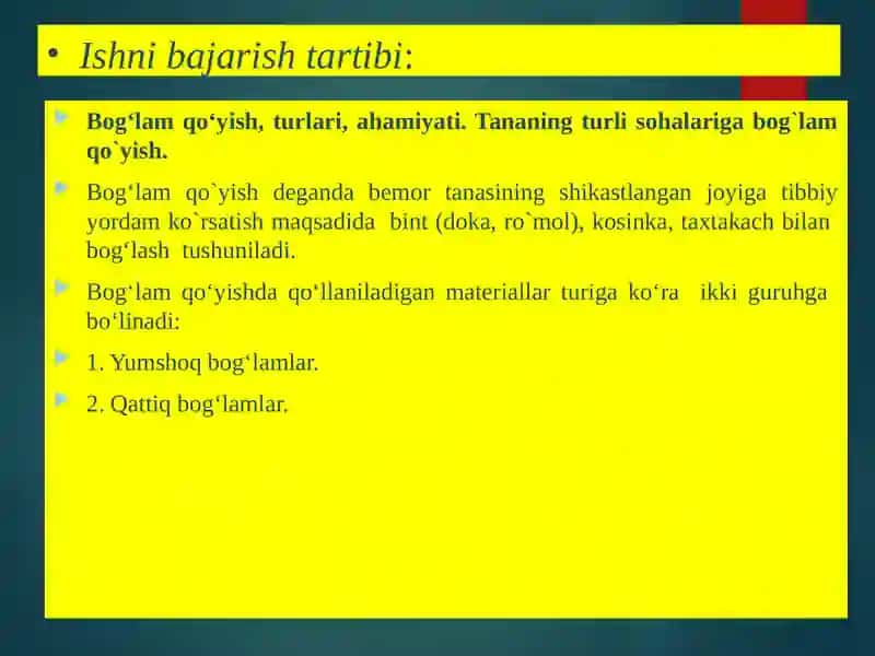 BOG‘LAM QO‘YISH 3