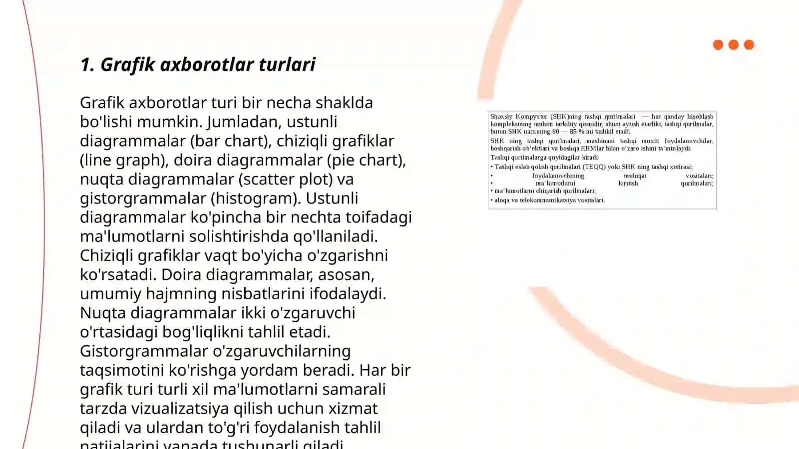 Grafik axborotlarni kiritish, tahrirlash va chiqarishning dasturiy vositalari 3