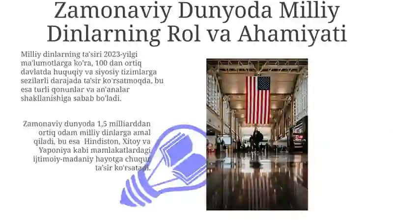 Zamonaviy Dunyoda Milliy Dinlarning Rol va Ahamiyati 3