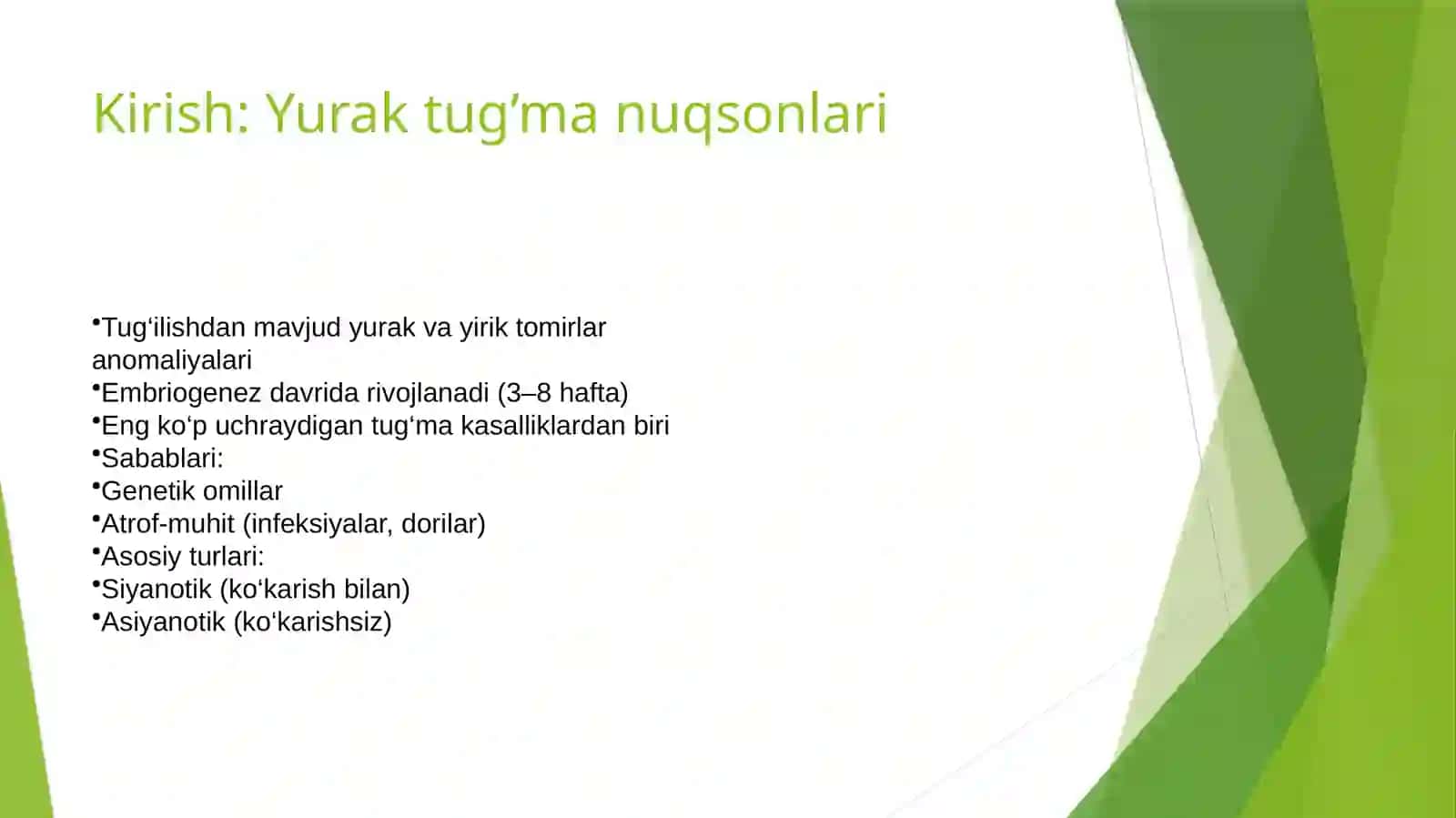 Yurak tug’ma nuqsonlari 3
