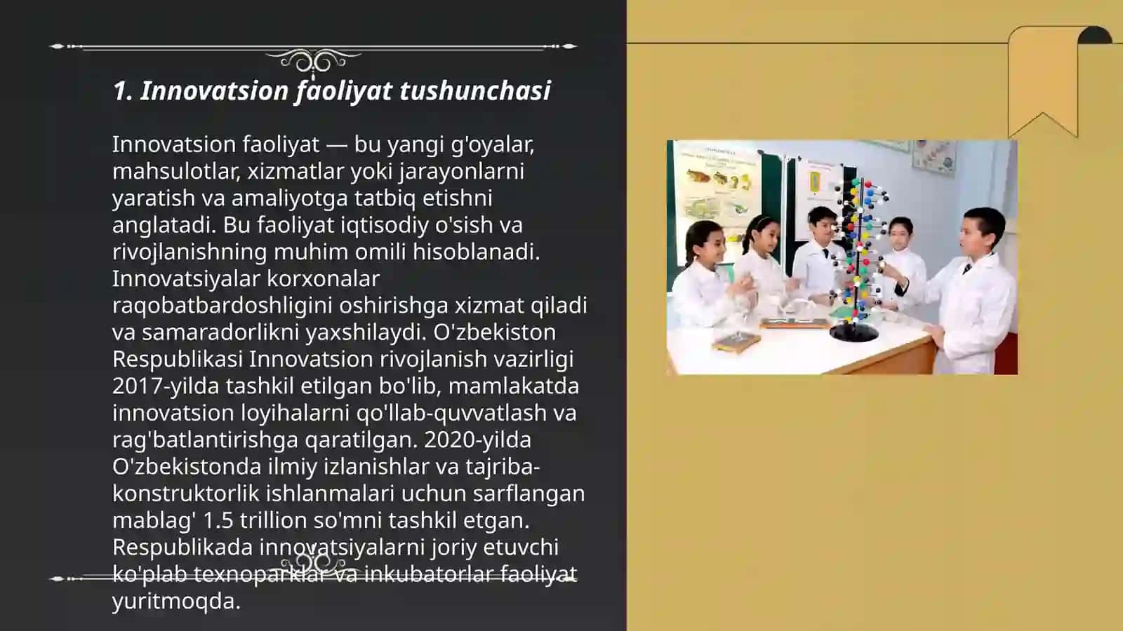 Innovatsion faoliyatni boshqarish qonuniyatlari 3
