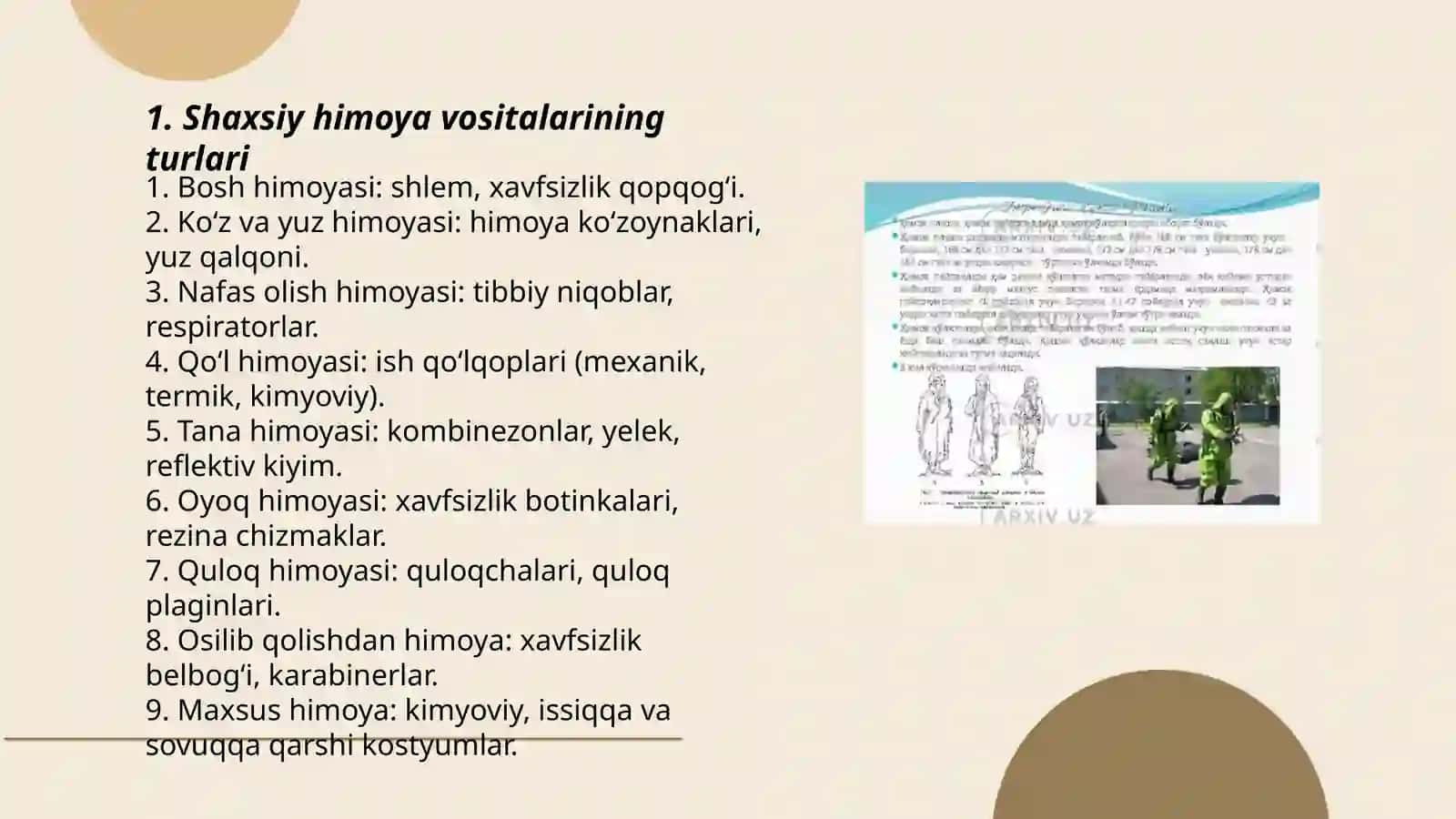 Shaxsiy himoyaviy vositalar 3