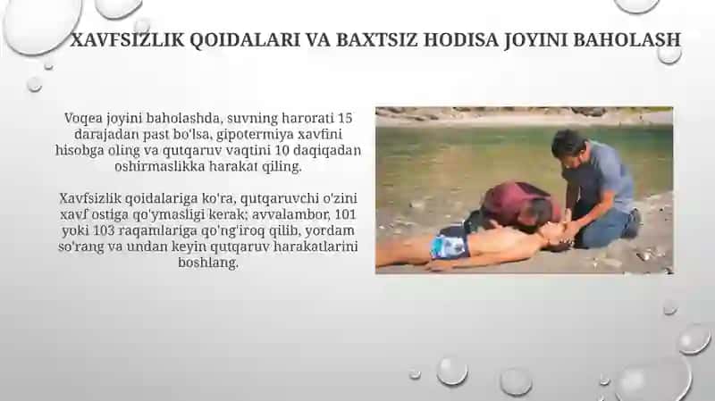 Xavfsizlik qoidalari va baxtsiz hodisa joyini baholash 3