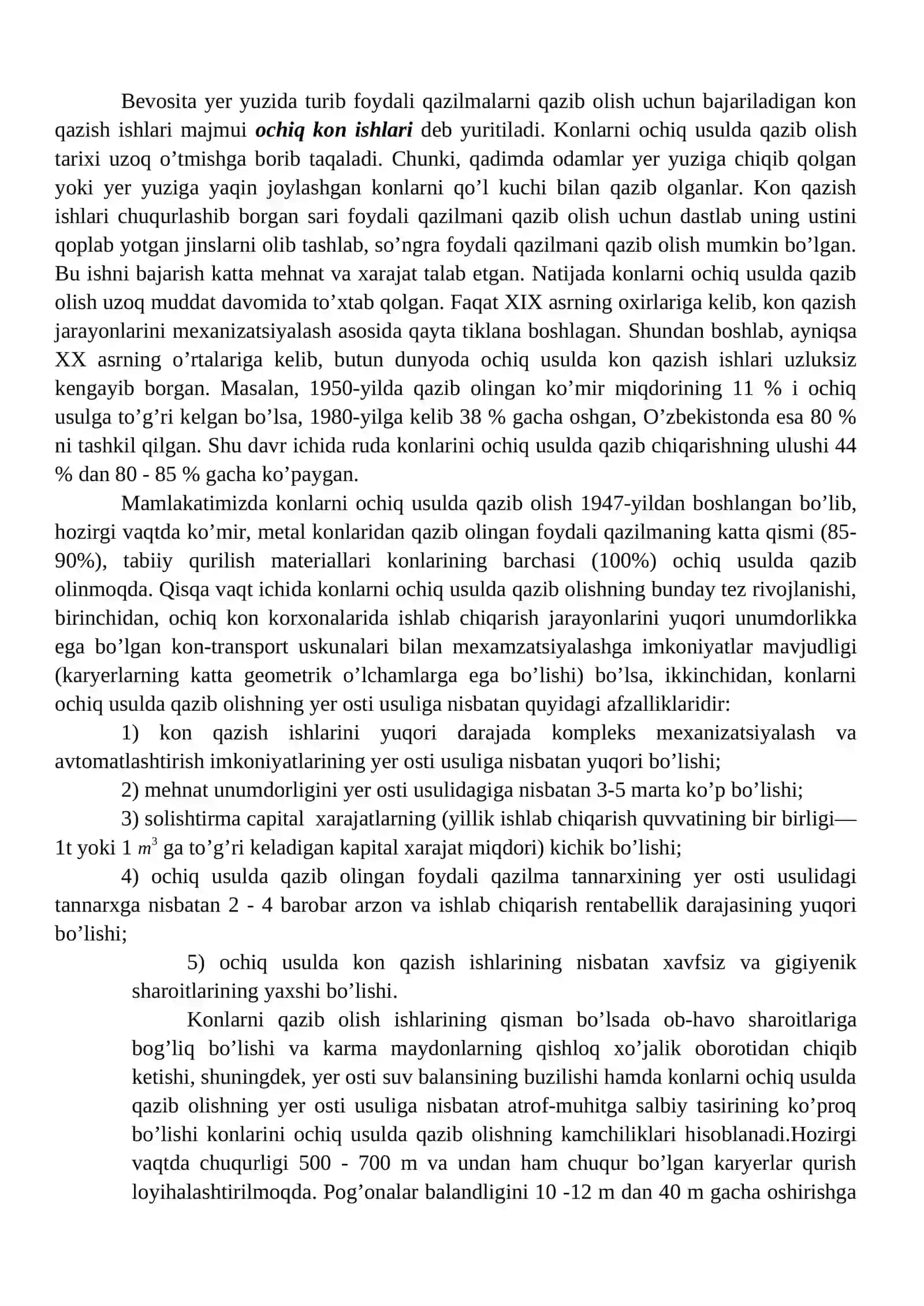 O‘ZBEKISTONDA KONCHILIK SANOATINING O‘RNI VA AHAMIYATI 3