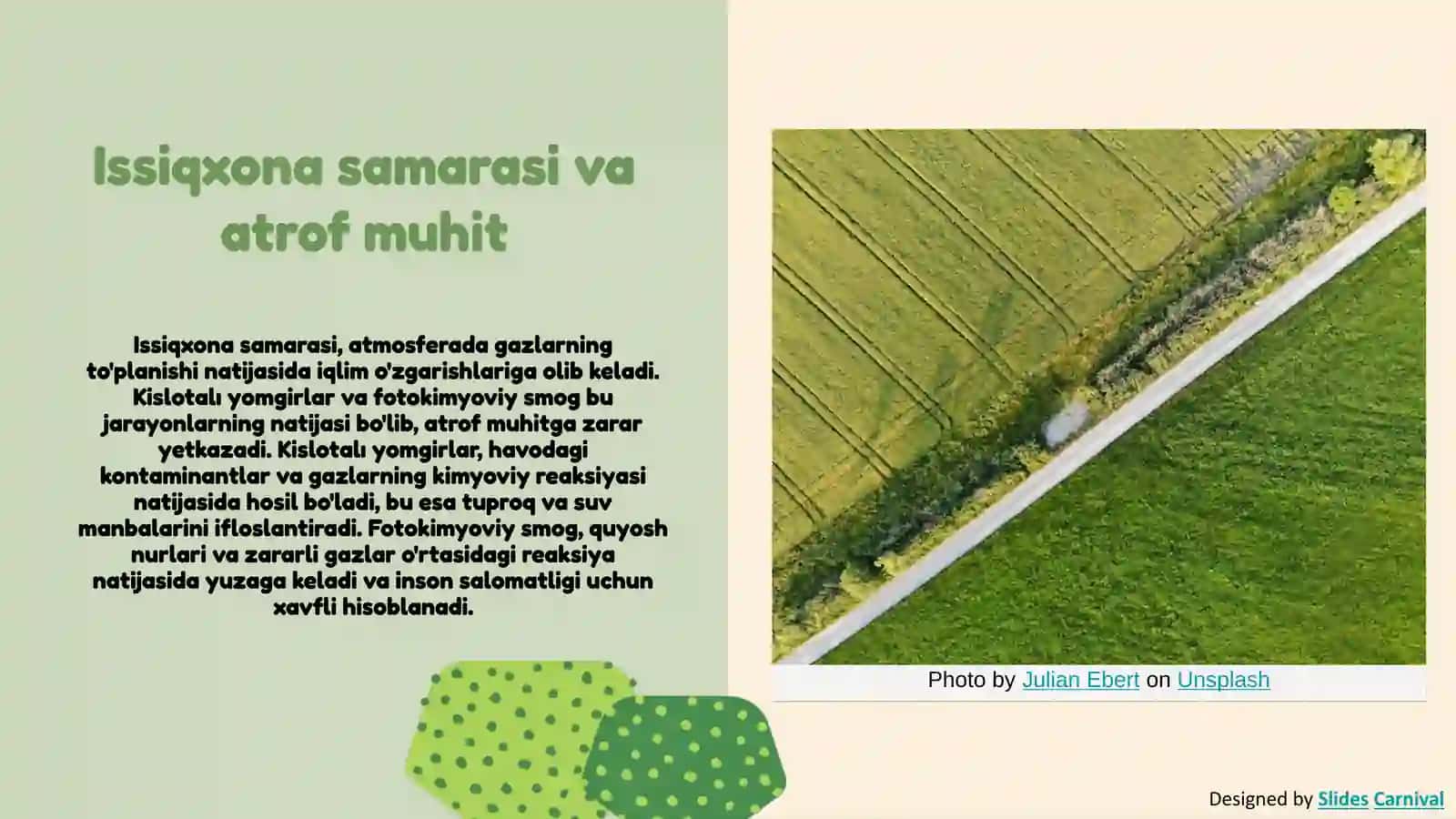 Issiqxona samarasi kislotali yomgirlar fotokimyoviy smogning hosil bolishi va ekologik tasiri 3