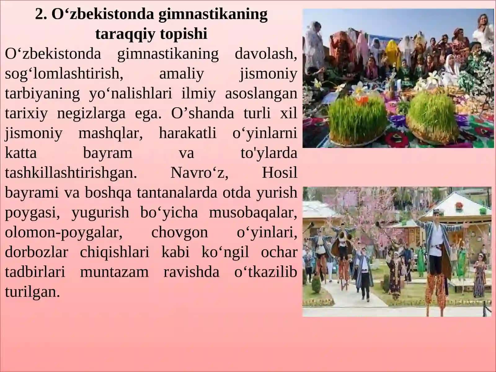 Gimnastika darslarini tashkil qilish va o‘tkazish 3