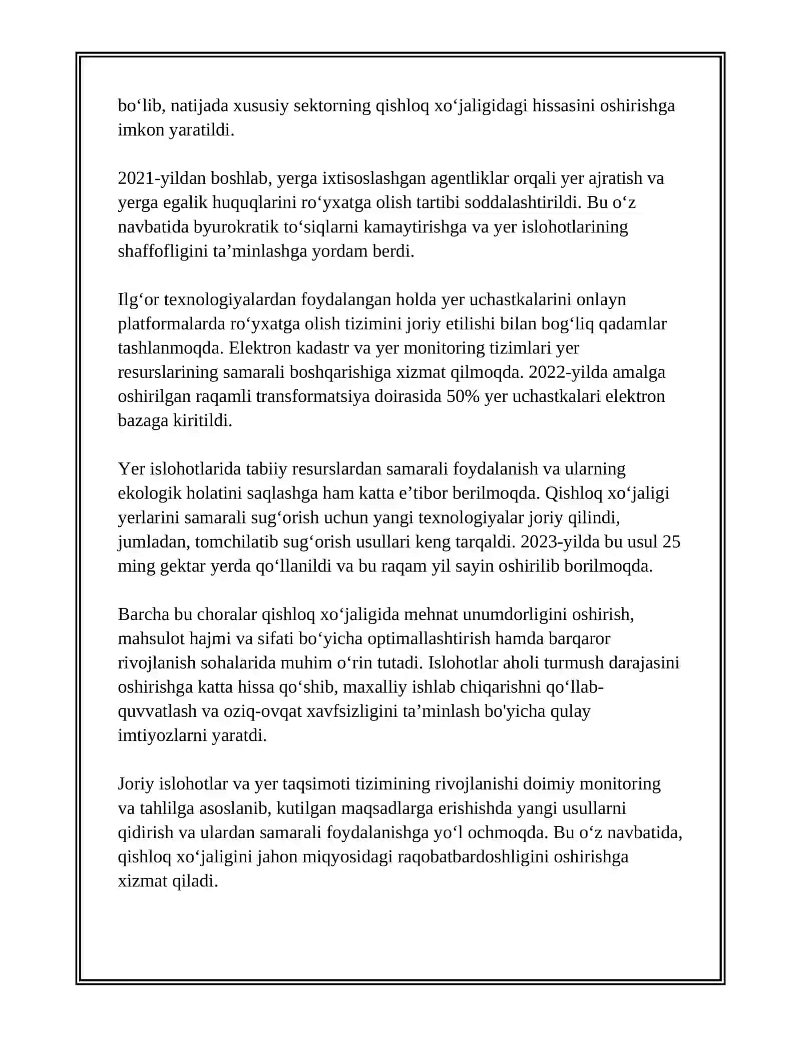 QISHLOQ XOʻJALIGI ISLOHOTLARI 3