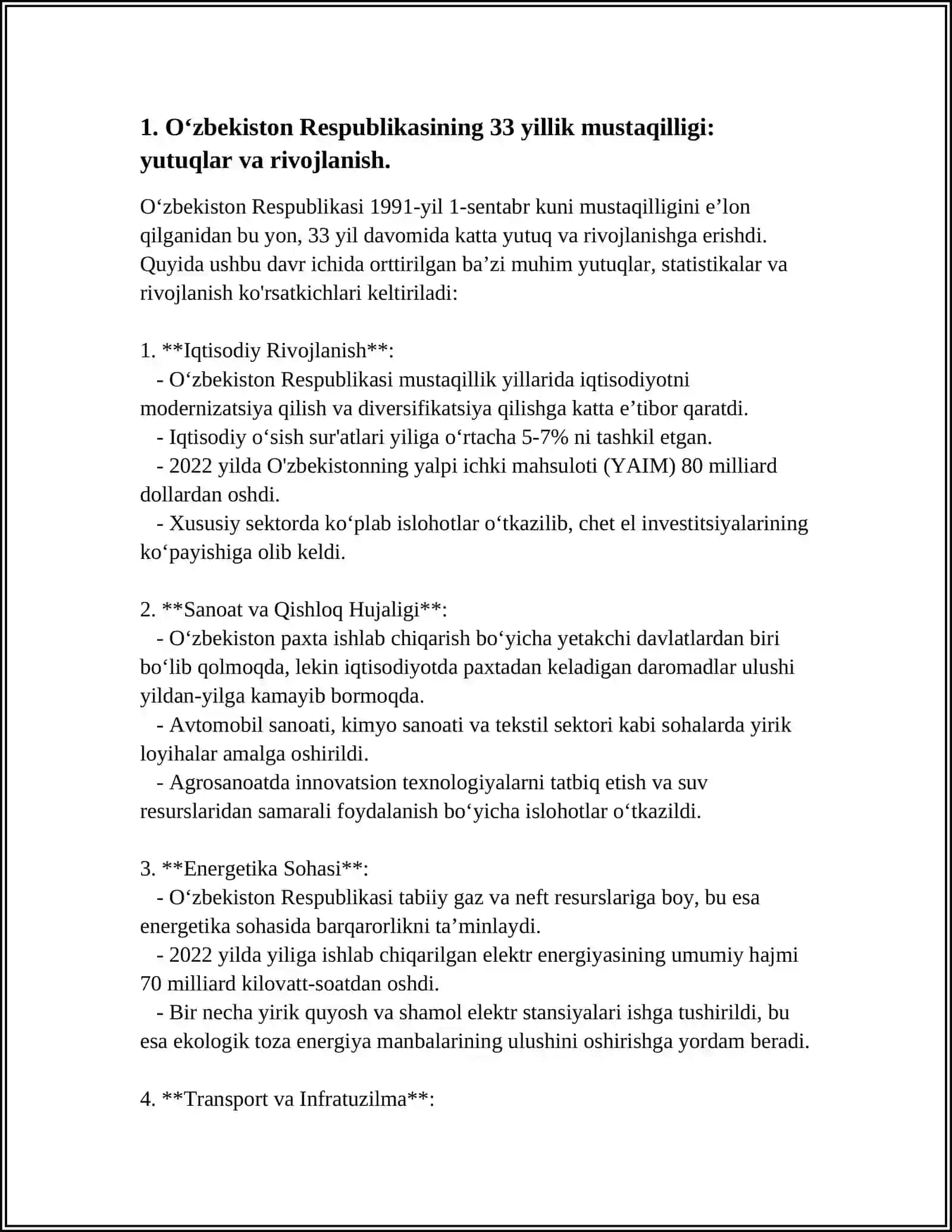 OʻZBEKISTON RESPUBLIKASINING MUSTAQILLIGINING 33 YILLIK BAYRAMINI MUNOSIB NISHONLASH,"BIR BOʻLSAK -YAGONA XALQMIZ,BIRLASHSAK -VATANMIZ"SHIORI OSTIDA DAVRA SUHBATI 3